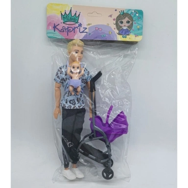Кукла Кен с коляской Miss Kapriz YS2025-NP10 в пак.