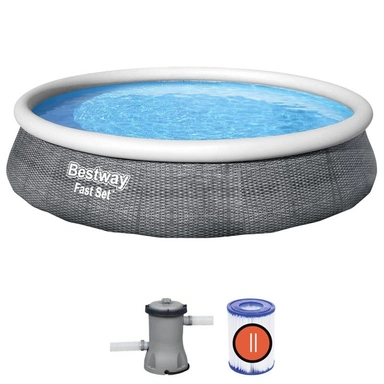 Бассейн круглый 57376 Fast Set Pools 396х84см, с набором