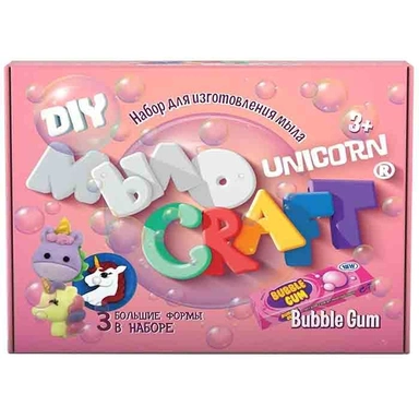 Набор для опытов и экспериментов.Юный химик Мыло Craft.Unicorn.Бабл Гам 891