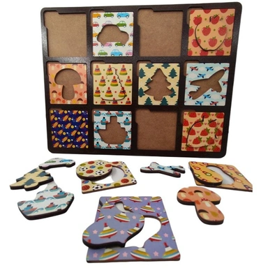 Деревянная Доска Сегена на подложке Предметы 24 дет. 8476 /28