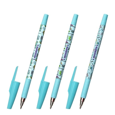 Ручка шариковая синяя 0,7мм CARS 143728 Юнландия