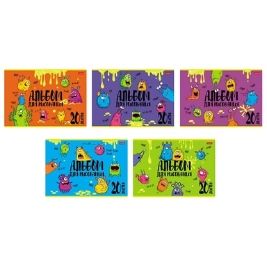 Альбом для рисования 20 л. А4 Монстрики Hatber 074632