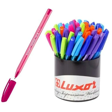 Ручка шариковая Luxor InkGlide 100 Icy синяя 0,7мм трехгранная 16700/50 Tub