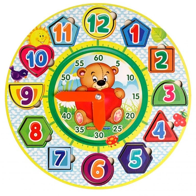 Деревянный Обучающая игра Часы-вкладыши №2 094201