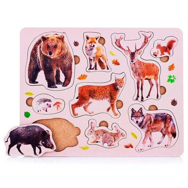 Деревянный Рамка вкладыш Лесные животные РИ-003