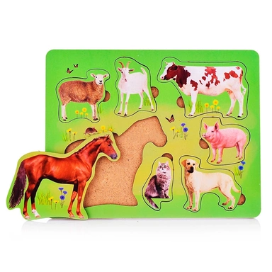 Деревянный Рамка вкладыш Домашние животные РИ-004