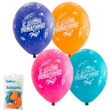 Шар 14 шелкография  пастель С ДР Космический 1103-1947